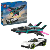 Конструктор LEGO City Реактивний літак проти автомобіля 259 Деталей (60489) Конструктор LEGO City Реактивний літак проти автомобіля 259 Деталей (60489)