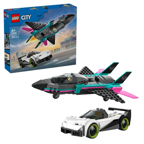 Конструктор LEGO City Реактивний літак проти автомобіля 259 Деталей (60489) Конструктор LEGO City Реактивний літак проти автомобіля 259 Деталей (60489)