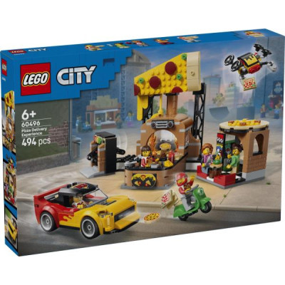 Конструктор LEGO® City Доставка піци з різними транспортними засобами, 494 деталі (60496)