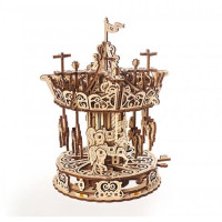 Дерев'яний механічний 3D конструктор Ugears Карусель (70129)