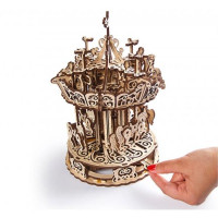 Дерев'яний механічний 3D конструктор Ugears Карусель (70129)
