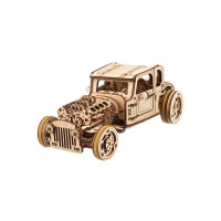 Дерев'яний механічний 3D конструктор Ugears Хот Род Люта миша (70192)
