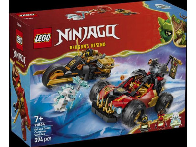 Конструктор LEGO® NINJAGO® Комбіновані транспортні засоби Кая та Коула Іграшка, 394 деталі (71864) Конструктор LEGO® NINJAGO® Комбіновані транспортні засоби Кая та Коула Іграшка, 394 деталі (71864)