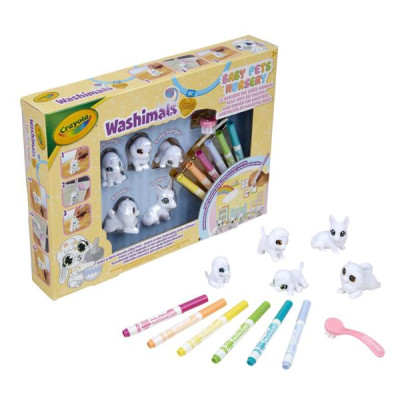 Набір для творчості Crayola Washimals Домашні тваринки з фломастерами 5 шт. (74-7516)