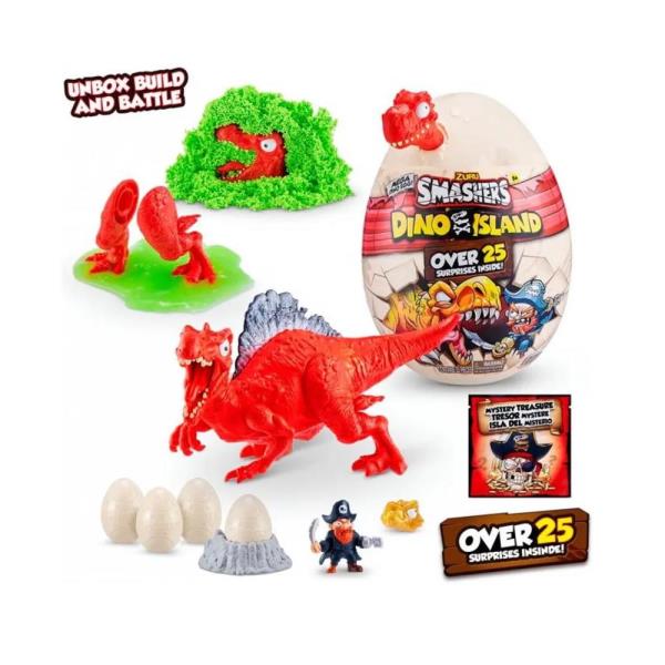 Ігровий набір Smashers Mini Dino Island Динозавр у яйці червоний 25 сюрпризів (7487B) Ігровий набір Smashers Mini Dino Island Динозавр у яйці червоний 25 сюрпризів (7487B)