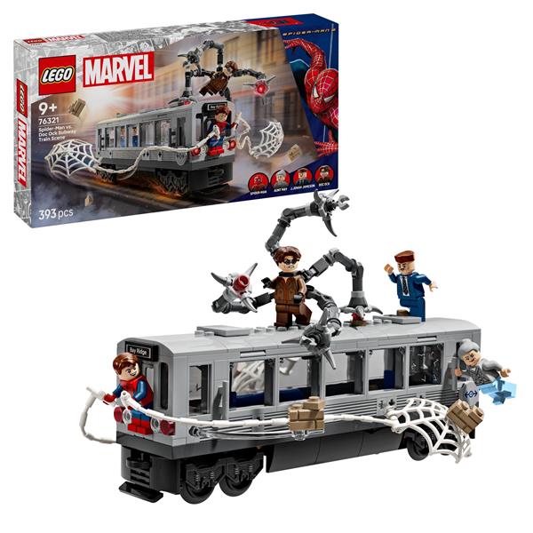 Конструктор LEGO Super Heroes Людина-павук проти Дока Ока Сцена в метро 393 деталі (76321)