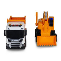 Ігровий набір серії "2 in 1 Truck" – САМОСКИД SCANIA І ЕКСКАВАТОР (світло, звук)