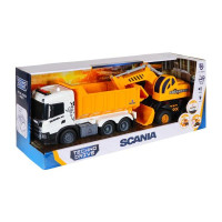 Ігровий набір серії "2 in 1 Truck" – САМОСКИД SCANIA І ЕКСКАВАТОР (світло, звук)