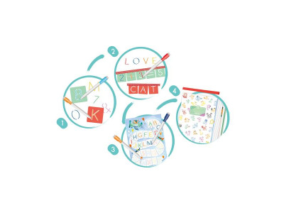 Набір трафаретів Hape Букви та цифри (E1070) Набір трафаретів Hape Букви та цифри (E1070)