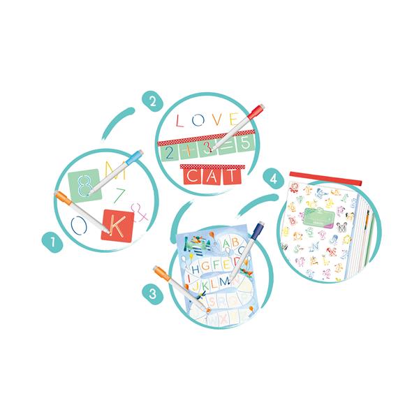 Набір трафаретів Hape Букви та цифри (E1070) Набір трафаретів Hape Букви та цифри (E1070)