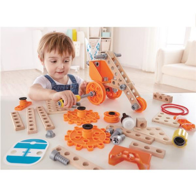 Конструктор Hape Junior Inventor з підсвіткою 57 деталей (E3032)