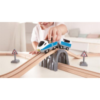 Іграшкова залізниця Hape дерев'яна 26 ел. (E3729) Іграшкова залізниця Hape дерев'яна 26 ел. (E3729)