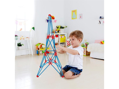 Конструктор Hape Flexistix Ейфелева вежа 62 деталі бамбуковий (E5563)