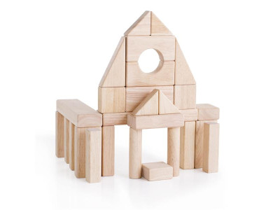 Дерев'яні кубики Guidecraft Unit Blocks Геометричні форми нефарбовані 28 шт. (G2101B) Дерев'яні кубики Guidecraft Unit Blocks Геометричні форми нефарбовані 28 шт. (G2101B)