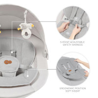 Крісло-гойдалка Kinderkraft Tulsy Beige (KBTULS00BEG0000) Крісло-гойдалка Kinderkraft Tulsy Beige (KBTULS00BEG0000)