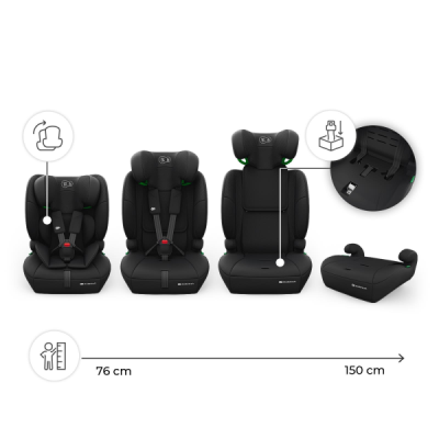 Автокрісло Kinderkraft Comfort Up 2 Plus i-Size чорний (KCCOUP02BLKPL00)