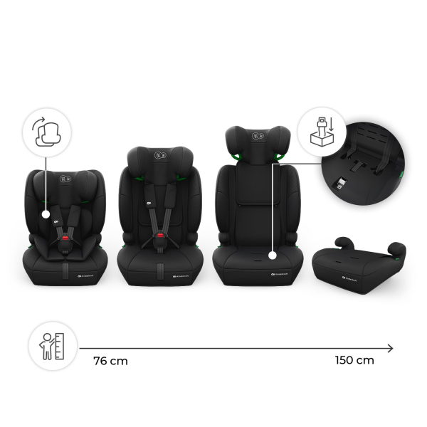 Автокрісло Kinderkraft Comfort Up 2 Plus i-Size чорний (KCCOUP02BLKPL00)
