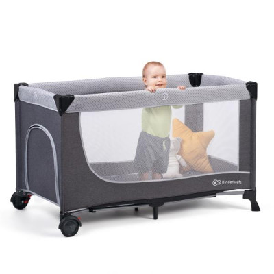 Манеж-ліжко Kinderkraft Leody сірий (KCLEOD00GRY0000)