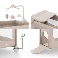Коляска-манеж з пеленатором Kinderkraft Leody Up Beige (KCLEODUPBEG00AC) Коляска-манеж з пеленатором Kinderkraft Leody Up Beige (KCLEODUPBEG00AC)