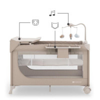 Коляска-манеж з пеленатором Kinderkraft Leody Up Beige (KCLEODUPBEG00AC) Коляска-манеж з пеленатором Kinderkraft Leody Up Beige (KCLEODUPBEG00AC)