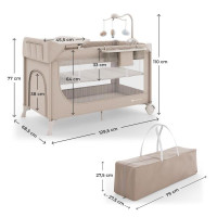 Коляска-манеж з пеленатором Kinderkraft Leody Up Beige (KCLEODUPBEG00AC) Коляска-манеж з пеленатором Kinderkraft Leody Up Beige (KCLEODUPBEG00AC)