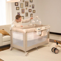 Коляска-манеж з пеленатором Kinderkraft Leody Up Beige (KCLEODUPBEG00AC) Коляска-манеж з пеленатором Kinderkraft Leody Up Beige (KCLEODUPBEG00AC)