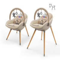 Стільчик для годування 2 в 1 Kinderkraft Fini Up Beige (KHFINIUPBEG0000)