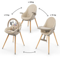 Стільчик для годування 2 в 1 Kinderkraft Fini Up Beige (KHFINIUPBEG0000)
