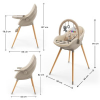Стільчик для годування 2 в 1 Kinderkraft Fini Up Beige (KHFINIUPBEG0000)