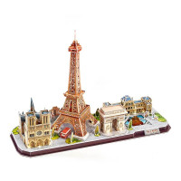 3D пазл CubicFun City Line з LED-підсвіткою Париж (L525h)