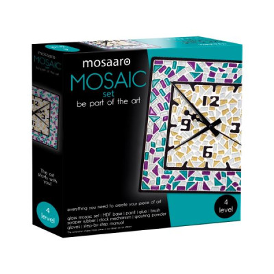 Набір для скляної мозаїки Mosaaro Годинник квадратний (MA4002)