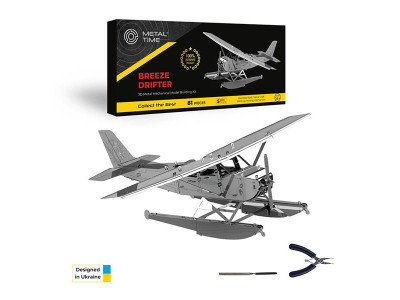 Колекційна модель-конструктор Metal Time Breeze Drifter Гідроплан механічний (MT003)