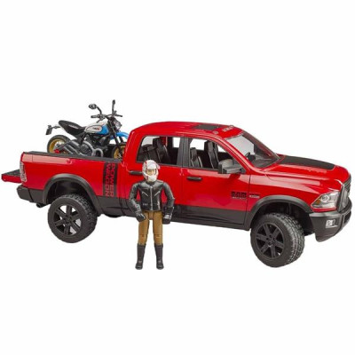 Автомодель Bruder Позашляховик Dodge RAM 2500 з мотоциклом і фігуркою 1:16 (02502)