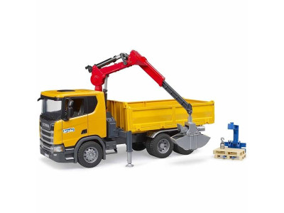 Автомодель Bruder Самоскид Scania Super 560R з краном-маніпулятором та аксесуарами 1:16 (03551)