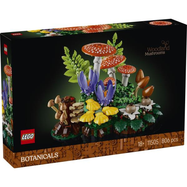 Конструктор LEGO® Botanicals Лісові гриби Набір для конструювання, 806 детал1 (11505)