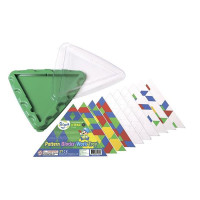 Дитяча мозаїка Gigo Геометрична з картками та трикутною основою, 10 ел. (1162)