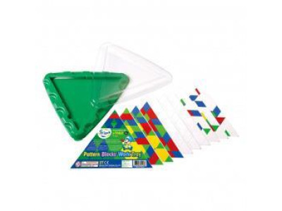 Дитяча мозаїка Gigo Геометрична з картками та трикутною основою, 10 ел. (1162)