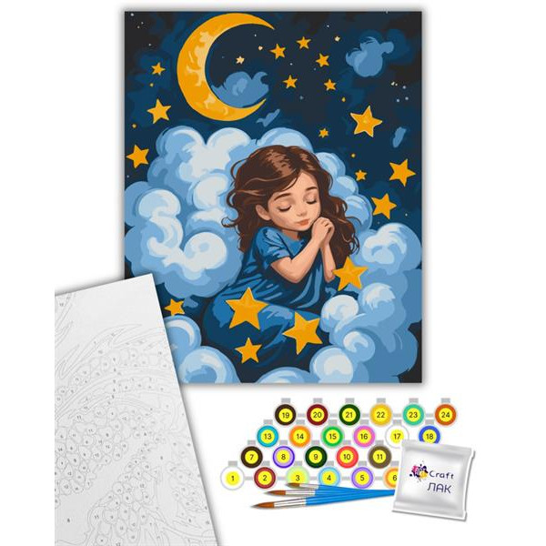 Картина за номерами ArtCraft Спляче янголятко 40х50 см (15589-AC)