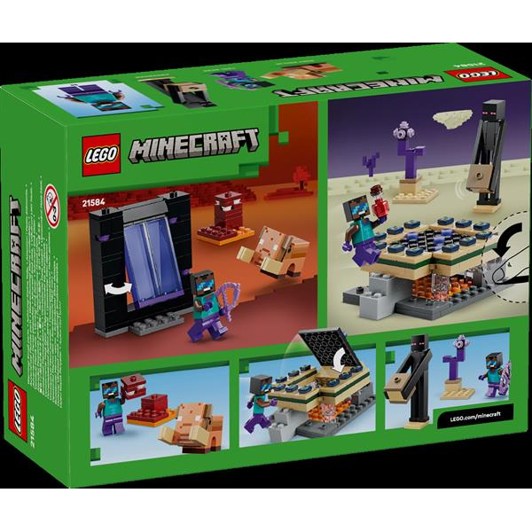 Конструктор LEGO Minecraft Подорож до Нижнього світу та Порталу до Краю 192 Деталі (21584)