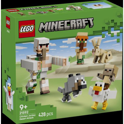 Конструктор LEGO® Minecraft™ Курячий Жокей: атака в пустелі Іграшка, 428 деталей (21592)