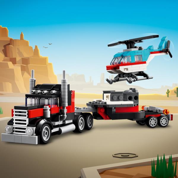 Конструктор LEGO Creator Бортова вантажівка з гелікоптером 270 деталей (31146) Конструктор LEGO Creator Бортова вантажівка з гелікоптером 270 деталей (31146)