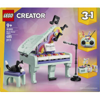 Конструктор LEGO® Creator 3 в 1 Музичний декор «Фортепіано з котом», 485 деталей (31392)