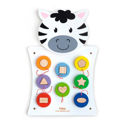 Бізіборд Viga Toys Зебра з фігурками (50681FSC)