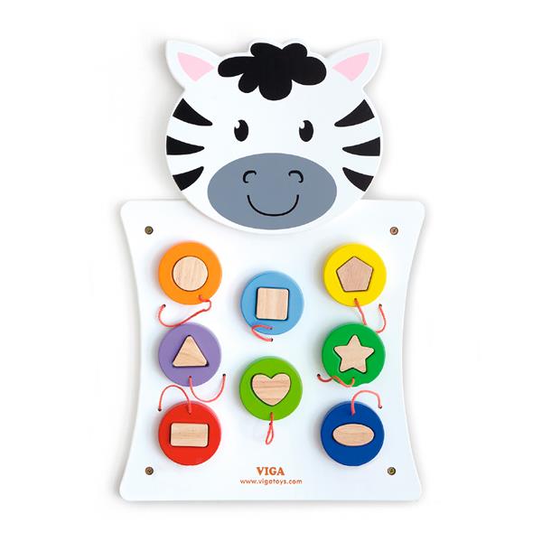 Бізіборд Viga Toys Зебра з фігурками (50681FSC)