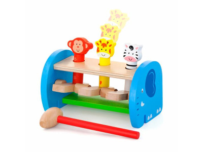 Дерев'яна стукалка Viga Toys Звірята (50683) Дерев'яна стукалка Viga Toys Звірята (50683)