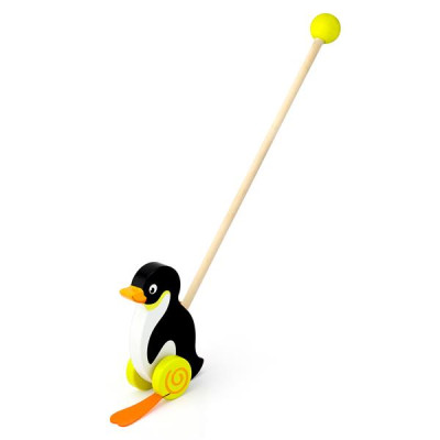 Деревяна каталка Viga Toys Пінгвінчик (50962)