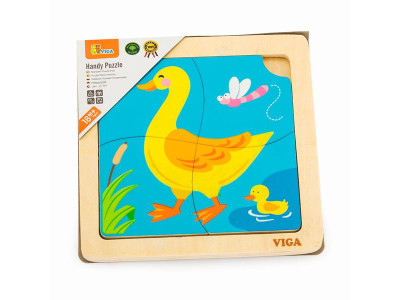 Дерев'яний мініпазл Viga Toys Качечки, 4 ел. (51314)