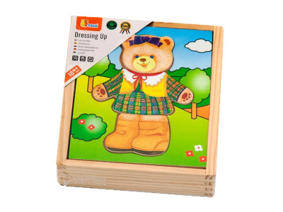 Дерев'яний ігровий набір Viga Toys Гардероб ведмедиці (56403)