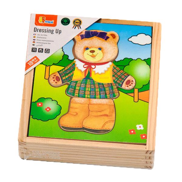 Дерев'яний ігровий набір Viga Toys Гардероб ведмедиці (56403) Дерев'яний ігровий набір Viga Toys Гардероб ведмедиці (56403)