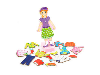 Набір магнітів Viga Toys Гардероб дівчинки (59652) Набір магнітів Viga Toys Гардероб дівчинки (59652)
